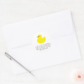 Eend. Gebedskaarsetiket Ronde Sticker (Envelop)