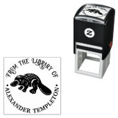 Eend gefactureerd vogelbekdier #2P Bibliotheek Boe Zelfinktende Stempel (In situ)