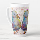 Eend genaamd Regenboog Latte Mok (Linkerhoek)