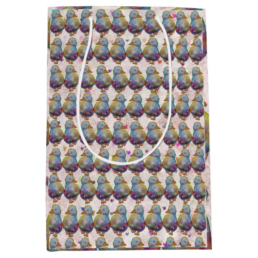 Eend genaamd Regenboog Medium Cadeauzakje (Voorkant)