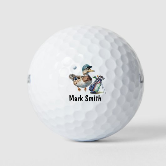 Eend golfer golfballen (Voorkant)