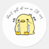 Eend huilende sticker (Voorkant)
