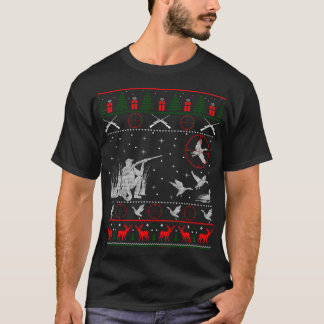 Eend Hunting Hunter Kerstcadeau Lelijke Kerst T-shirt