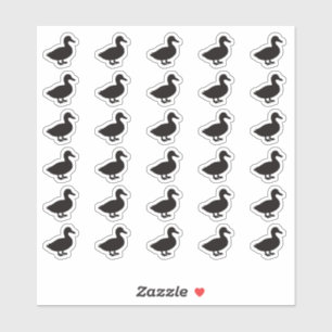 Eend Huwelijk Plaatkaart Eten Maaltijd Menu Keuze Sticker