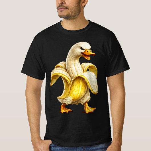 Eend in banaan grappig t-shirt (Voorkant)