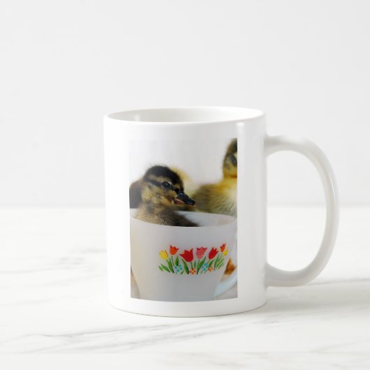 Eend in een theekopje koffiemok (Rechts)
