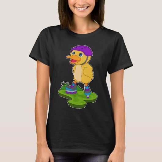 Eend Inline schaatsen Roller skates T-shirt (Voorkant)