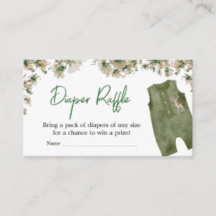 Eend Jagen Baby shower Luier Raffle Informatiekaartje