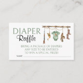 Eend Jagen Baby shower Luier Raffle Informatiekaartje (Voorkant)