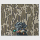 Eend Jagen Labrador Retriever Bottomland Camo Cadeaupapier (Vlak)