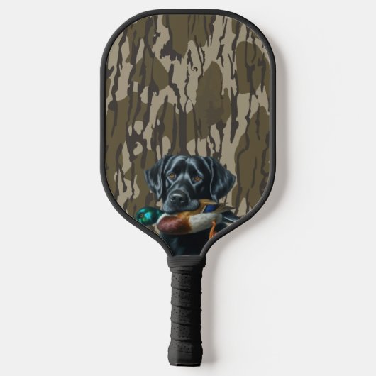 Eend Jagen Labrador Retriever Bottomland Camo Pickleball Paddle (Achterkant)