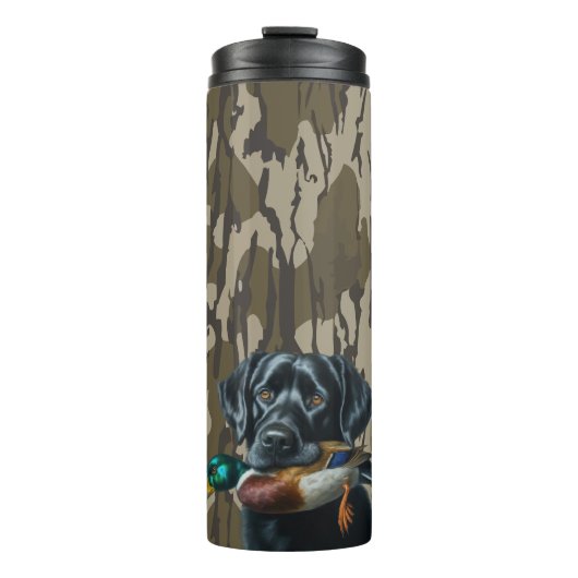 Eend Jagen Labrador Retriever Bottomland Camo Thermosbeker (Voorkant)