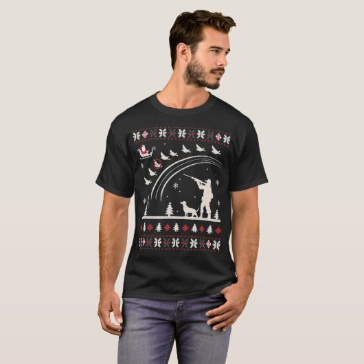 Eend Jagen Lelijke Kerst Eenden Jager T-shirt (Voorkant volledig)