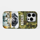 Eend Jagen Marsh Retriever Hond Cool Naam Camo iPhone Hoesje (Achterkant horizontaal)