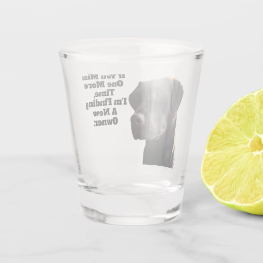 Eend Jagen Vogel Hond Grappig Quote Labrador Shot Glas (Achterkant)