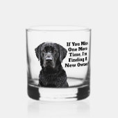 Eend Jagen Vogel Hond Grappig Quote Labrador Whisky Glas (Voorkant)