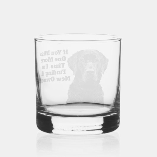 Eend Jagen Vogel Hond Grappig Quote Labrador Whisky Glas (Achterkant)