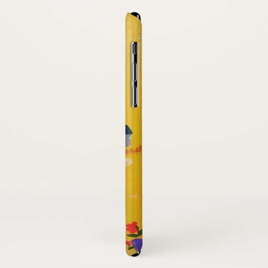 Eend, kasteel en bloemen acryl schilderij Case-Mate iPhone case (Achterkant/links)