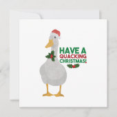 Eend kerst grap: Prettig kraaiend kerstfeest Kaart (Voorkant)