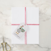 Eend kerst grap: Prettig krakerig kerstfeest Cadeaulabel (Met Touw)