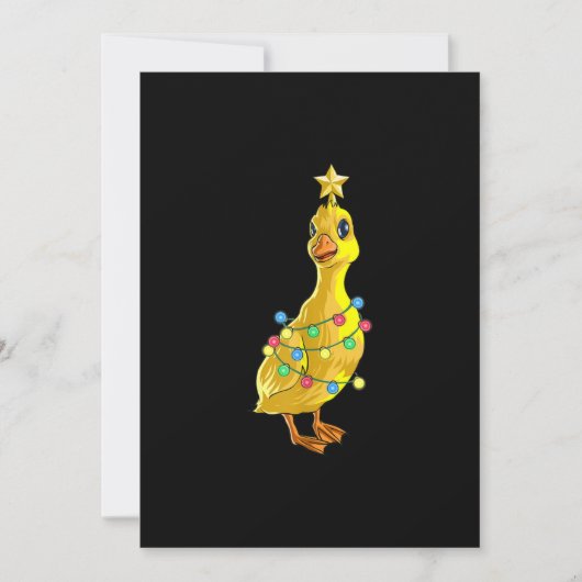 Eend Kerstboom T-Lichten Decoratie Ster Kerstgesch Feestdagenkaart (Voorkant)