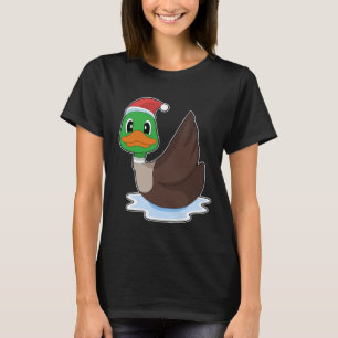 Eend Kerstmis Kerstman hoed T-shirt