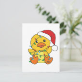 Eend Kerstmis Winter Dieren Vakantie Eend Feestdagenkaart (Staand voorkant)