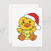 Eend Kerstmis Winter Dieren Vakantie Eend Feestdagenkaart (Voorkant / Achterkant)