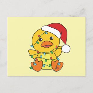 Eend Kerstmis Winter Dieren Vakantie Eend Feestdagenkaart