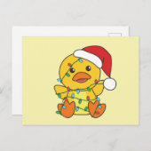 Eend Kerstmis Winter Dieren Vakantie Eend Feestdagenkaart (Voorkant / Achterkant)