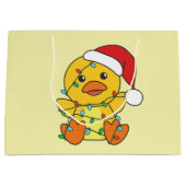 Eend Kerstmis Winter Dieren Vakantie Eend Groot Cadeauzakje (Voorkant)