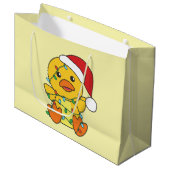 Eend Kerstmis Winter Dieren Vakantie Eend Groot Cadeauzakje (Voorkant Gekanteld)