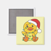 Eend Kerstmis Winter Dieren Vakantie Eend Magneet (Voorkant / Achterkant)