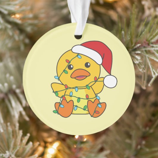 Eend Kerstmis Winter Dieren Vakantie Eend Ornament (Boom)