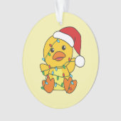 Eend Kerstmis Winter Dieren Vakantie Eend Ornament (voorkant)