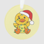 Eend Kerstmis Winter Dieren Vakantie Eend Ornament (voorkant)