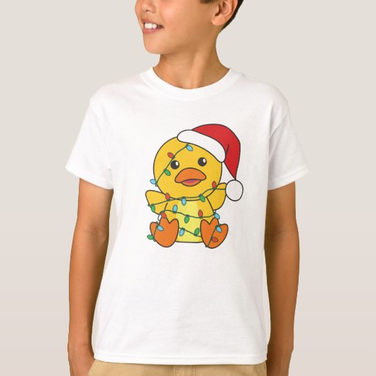 Eend Kerstmis Winter Dieren Vakantie Eend T-shirt (Voorkant)