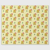 Eend Kerstmis Winter Dieren Vakantie Eenden Cadeaupapier (Vlak)