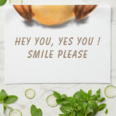 Eend Keuken Handdoek - Aangepaste tekst (Gevouwen)