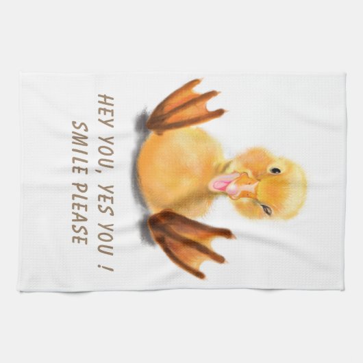 Eend Keuken Handdoek - Aangepaste tekst (Horizontaal)