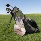 Eend krijgt een zetje golfhanddoek (Groen)