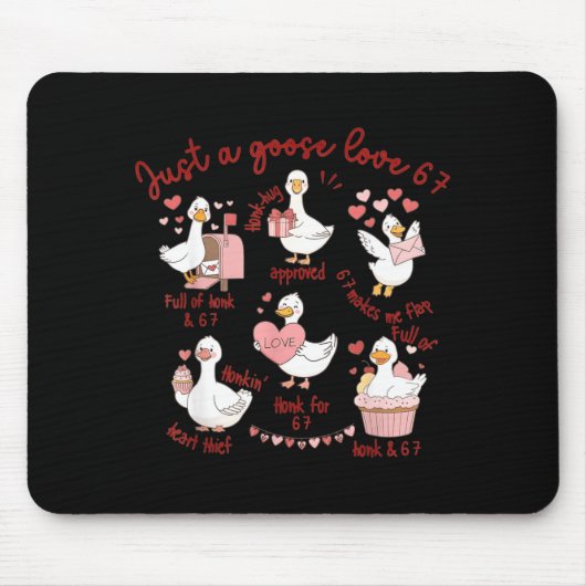 Eend liefde 67 Gans Valentijn geliefde Grappige Va Muismat (Voorkant)