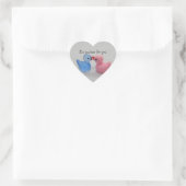 Eend liefde hart sticker (Tas)