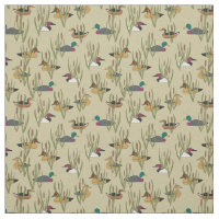  eend lokvogels verbergen in Cattails op Beige