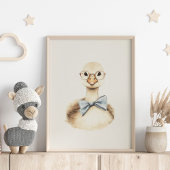  eend met boog en glazen kwekerij kunst poster