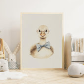  eend met boog en glazen kwekerij kunst poster