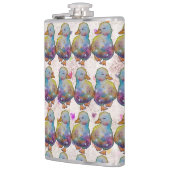 Eend met de naam Regenboog Heupfles (Links)