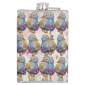 Eend met de naam Regenboog Heupfles (Achterkant)