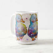 Eend met de naam Regenboog Koffiemok (Voorkant links)