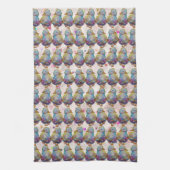 Eend met de naam Regenboog Theedoek (Verticaal)